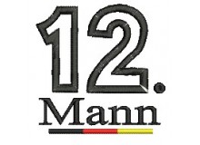 Stickdatei -  Fußball 12. Mann